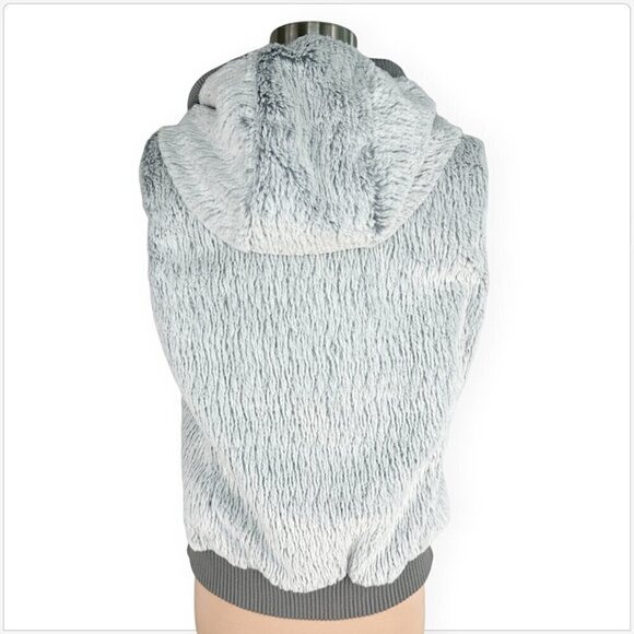 Patagonia Feather Grey Conejo Vest Fleece Fur Fuzzzy Full Zip Hoodie NWT NEW M - Picture 4 of 5